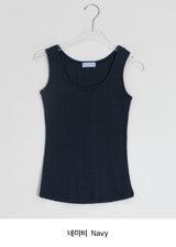Duhin Basic Color Layered Round Sleeveless