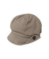 BUTTON NEWSBOY CAP - TAUPE GRAY