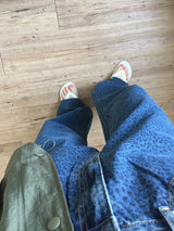 Leopard Denim Pants (1color)