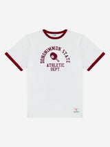 オーセンティックテーブルテニスクラブTシャツ (ホワイト/バーガンディー)