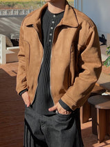 Velvety Suede Padded Jacket (2 Colors)
