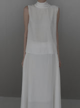 Raven Scarf Blouse Two-Piece Set