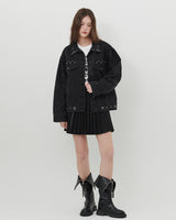 【MADE】スタッドデニムジャケット [BLACK]