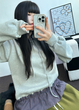 フリースピカブルー❤ベーシックワイドカーゴバルーンロングパンツ💚💙🖤🩶🤍5カラー