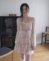 [ nude base ] nostalgia lace antique dress