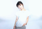 グランジクローレオパードアイレットTシャツ - ホワイト