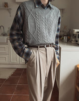 Moss Twist Knit Vest