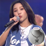 [IDLE Miyeon Necklace] Princess Butterfly Chain Semi Choker Necklace
