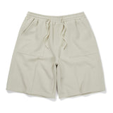 front seam fatigue short pants cream