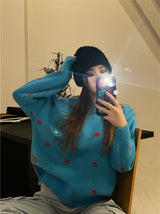 [SALE] blue flower knitwear