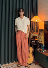 Iz Linen Collar Short-Sleeve Knit 6COLOR
