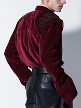 ベルベットパッド入りロングシャツ