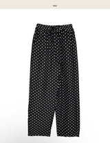 [ soft linen ] ジップジップオーバードットロングワイドpt