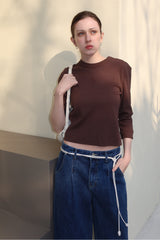 SILKET BIO 3/4 TOP_BROWN