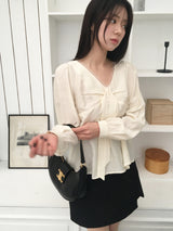 Chiffon v tie blouse
