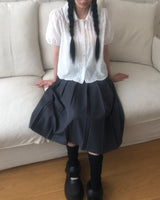 ニューエン プリーツ ミディスカート