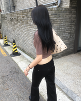 OOTJレース タイ バンディング ブーツカット パンツ