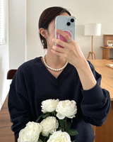 クリームパールネックレス