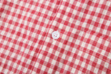 アートワークチェッククロップシャツ (Red)