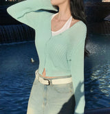 [MADE] Water, V-neck slim cardigan