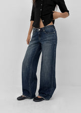 [MADE] Burnt Low-Waisted Wide Denim Pants