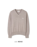 Seron V-Neck Patch Knit