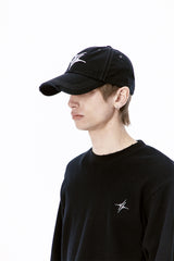 DESTROYED SIGNATURE LOGO CAP (BLACK)