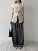 Attention Pleated Layered Bustier