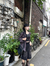 ビンテージワインチェックシャツ