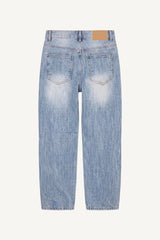Distressed vintage denim pants