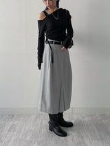 Belly Wool Pleated Skirt