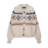 スノーフレークウールカーディガン(2 COLORS)