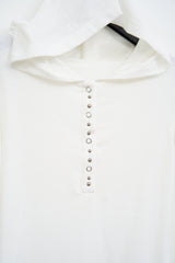 (W) Roa Stud Hooded Top (3color)