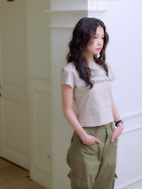 CHESHIRE CAT WOMEN  T-SHIRT_Beige
