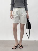Agnelli 3/4 pintuck shorts