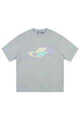 Patchwork Floral Embroidery T-Shirt