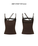 ABBY STRAP TOP brown