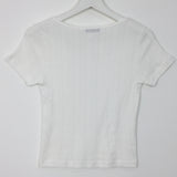 バーチカルパンチングクルーネックTシャツ (3color)