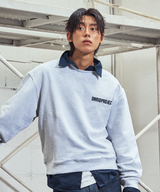 Men's エッセンシャルクロップスウェットシャツ - メランジグレー
