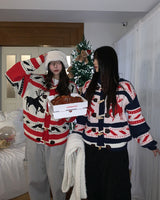 Holiday Nordic Toggle Knit Cardigan