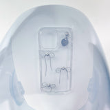 Line silver ribbon jelly hard case (clear)