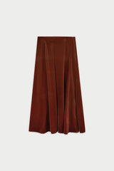 Cosmo velvet skirt_brick