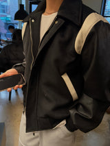 Stadium varsity collar jacket
