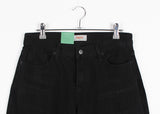 DEEP BLACK LOW WIDE PANTS