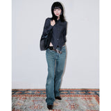Overlay Panel Solid Shirt [Deep Gray]