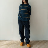 Wonky corduroy pants / Dark navy