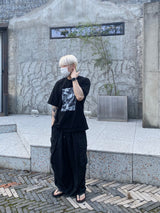 ポスター半染め半袖Tシャツ2C