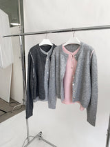 Layered Split Round Cardigan