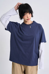ワッフルダメージレイヤード長袖Tシャツ
