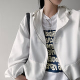 V-key String Windbreaker Hooded Jumper